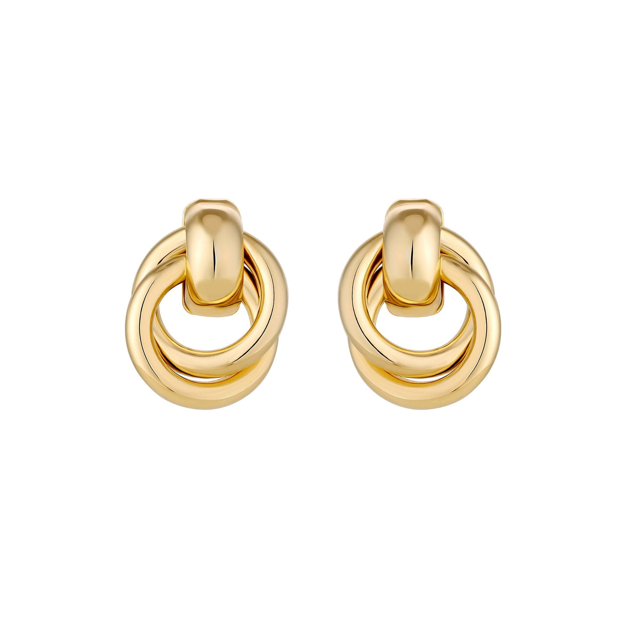 Jon Richard Gold Plated Knotted Door Knocker Earrings