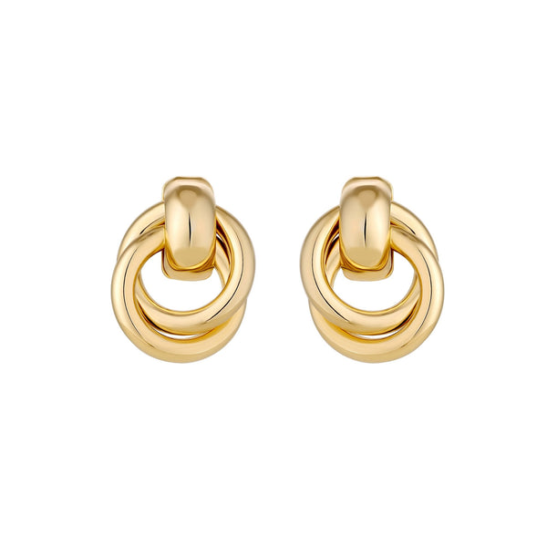 Jon Richard Gold Plated Knotted Door Knocker Earrings