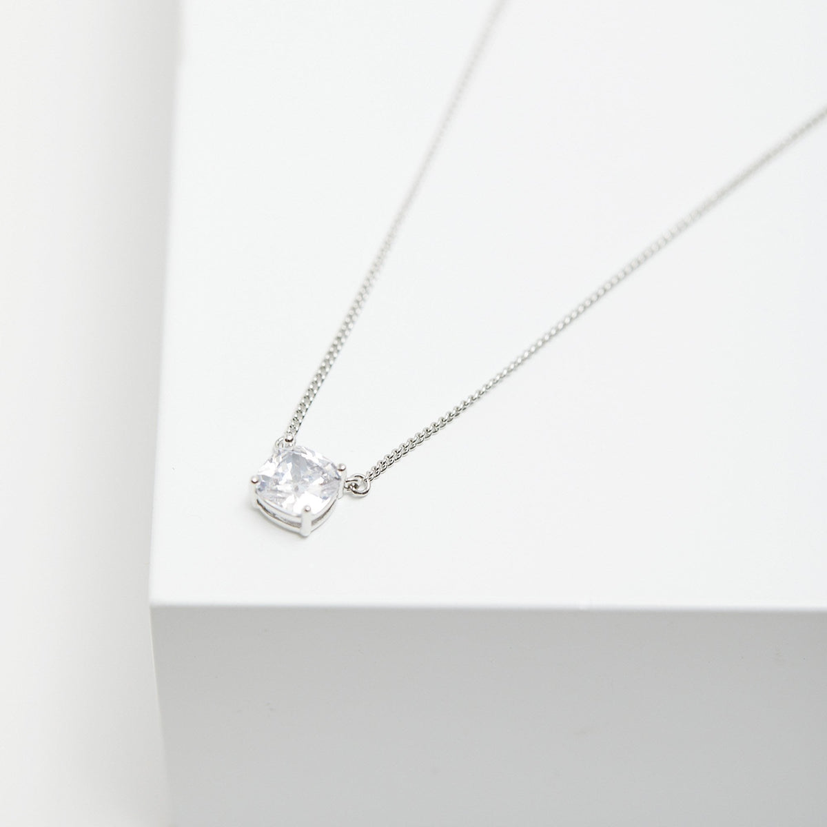 Jon Richard Rhodium Plated Cubic Zirconia Open Stone Set - Gift Boxed
