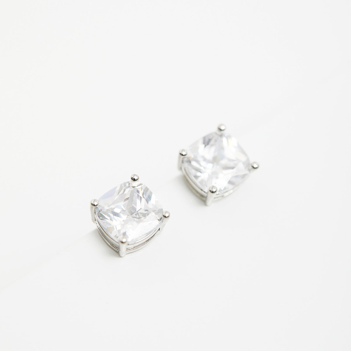 Jon Richard Rhodium Plated Cubic Zirconia Open Stone Set - Gift Boxed