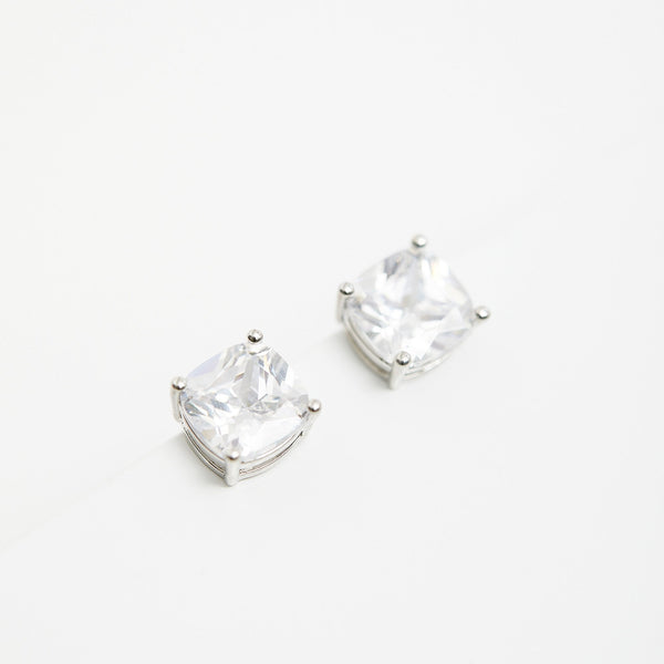 Jon Richard Rhodium Plated Cubic Zirconia Open Stone Set - Gift Boxed