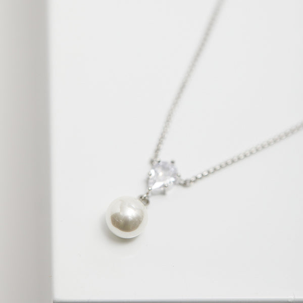 Jon Richard Rhodium Plated And Pearl Set - Gift Boxed