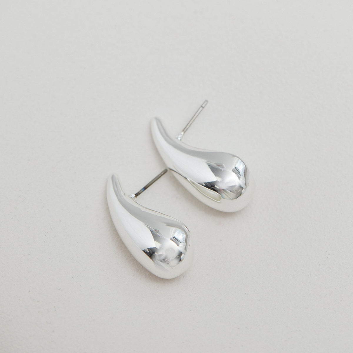 Inicio Recycled Sterling Silver Plated Teardrop Earrings - Gift Pouch