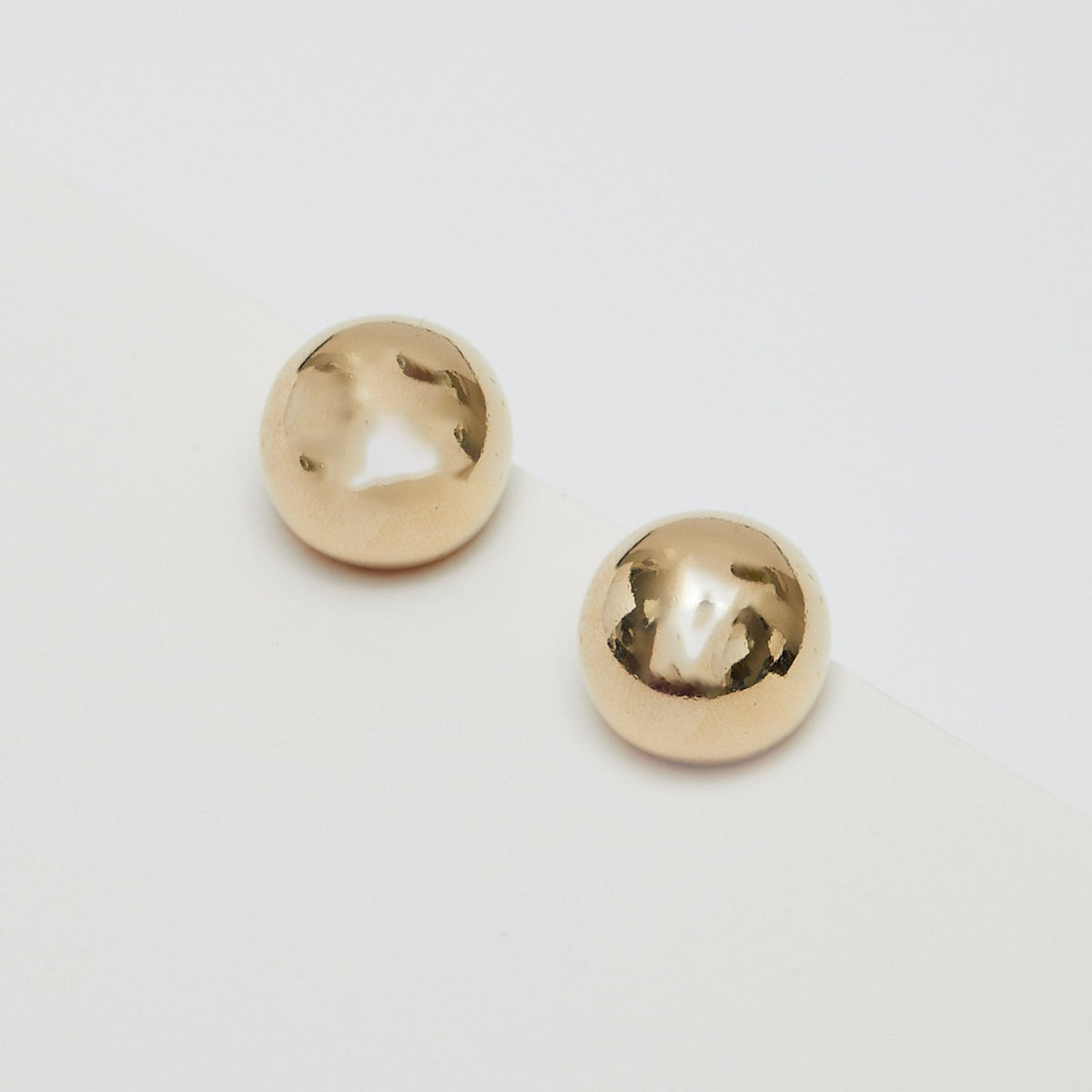 Jon Richard Gold Plated Polished Orb Earrings