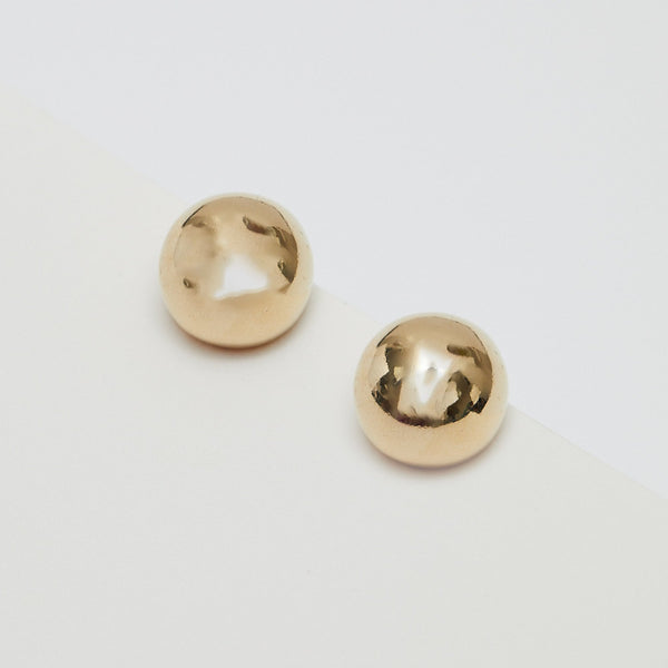 Jon Richard Gold Plated Polished Orb Earrings