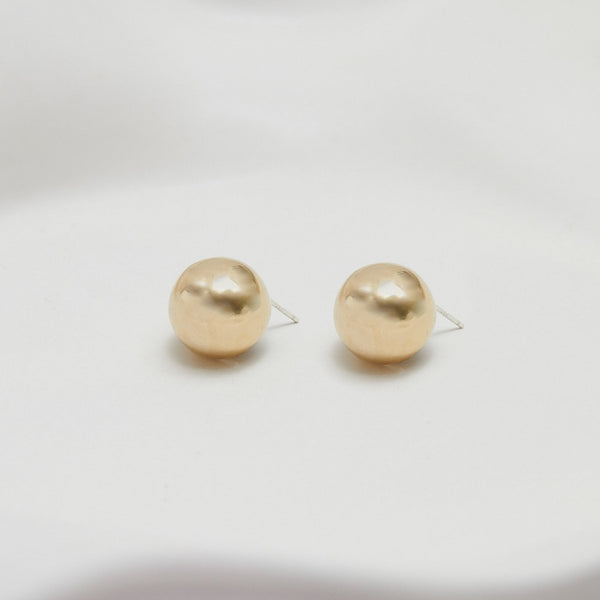 Jon Richard Gold Plated Polished Orb Earrings