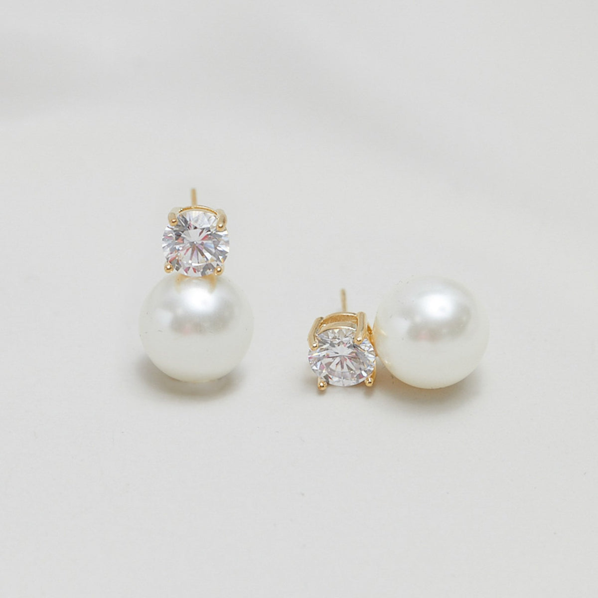 Jon Richard Gold Plated Crystal and Pearl Earrings