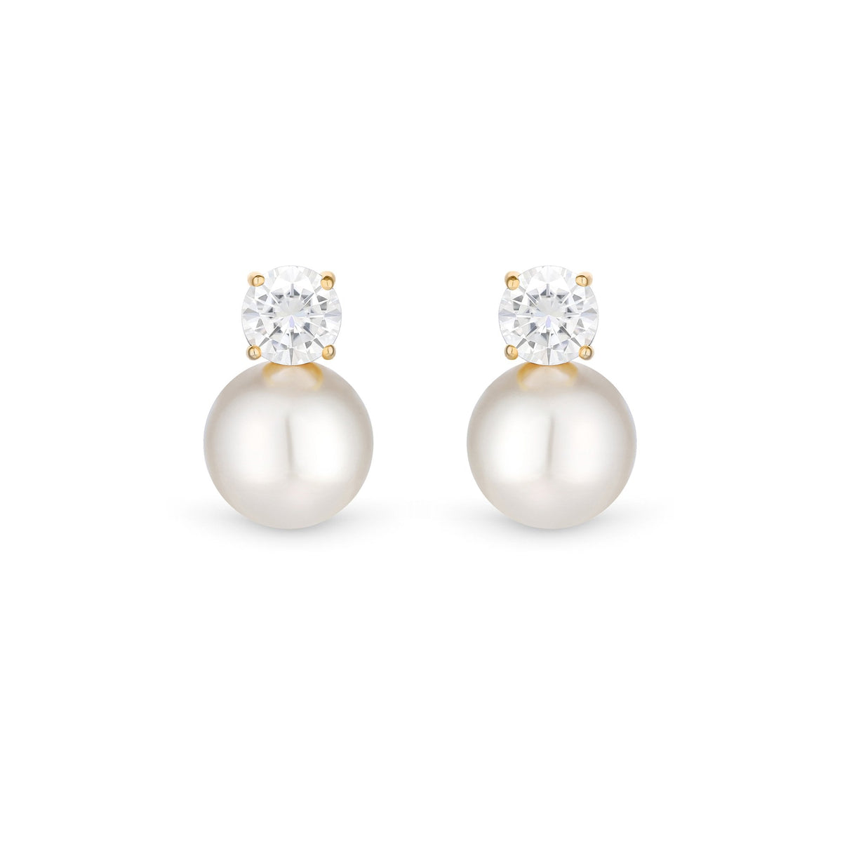 Jon Richard Gold Plated Crystal and Pearl Earrings