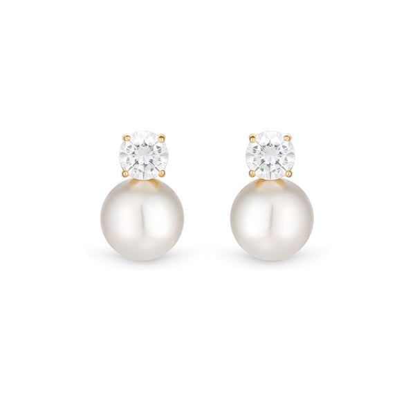 Jon Richard Gold Plated Crystal and Pearl Earrings