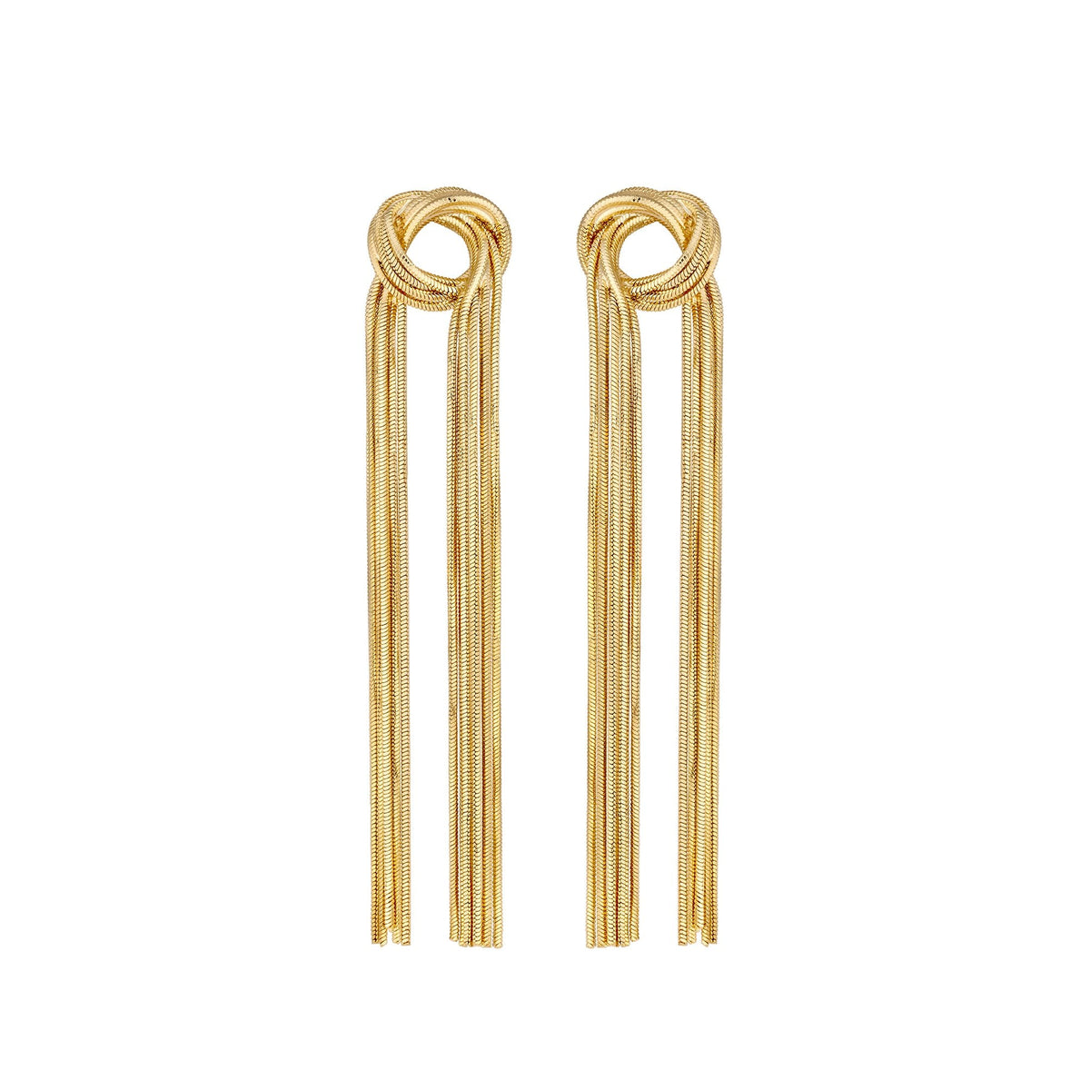 Jon Richard Gold Plated Knot Chain Earrings