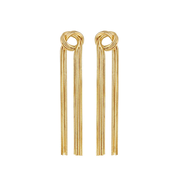 Jon Richard Gold Plated Knot Chain Earrings