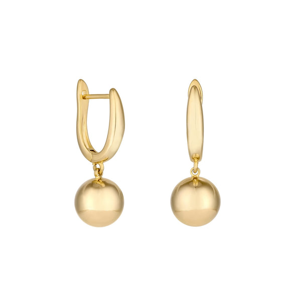 Jon Richard Gold Plated Polished Orb Earrings