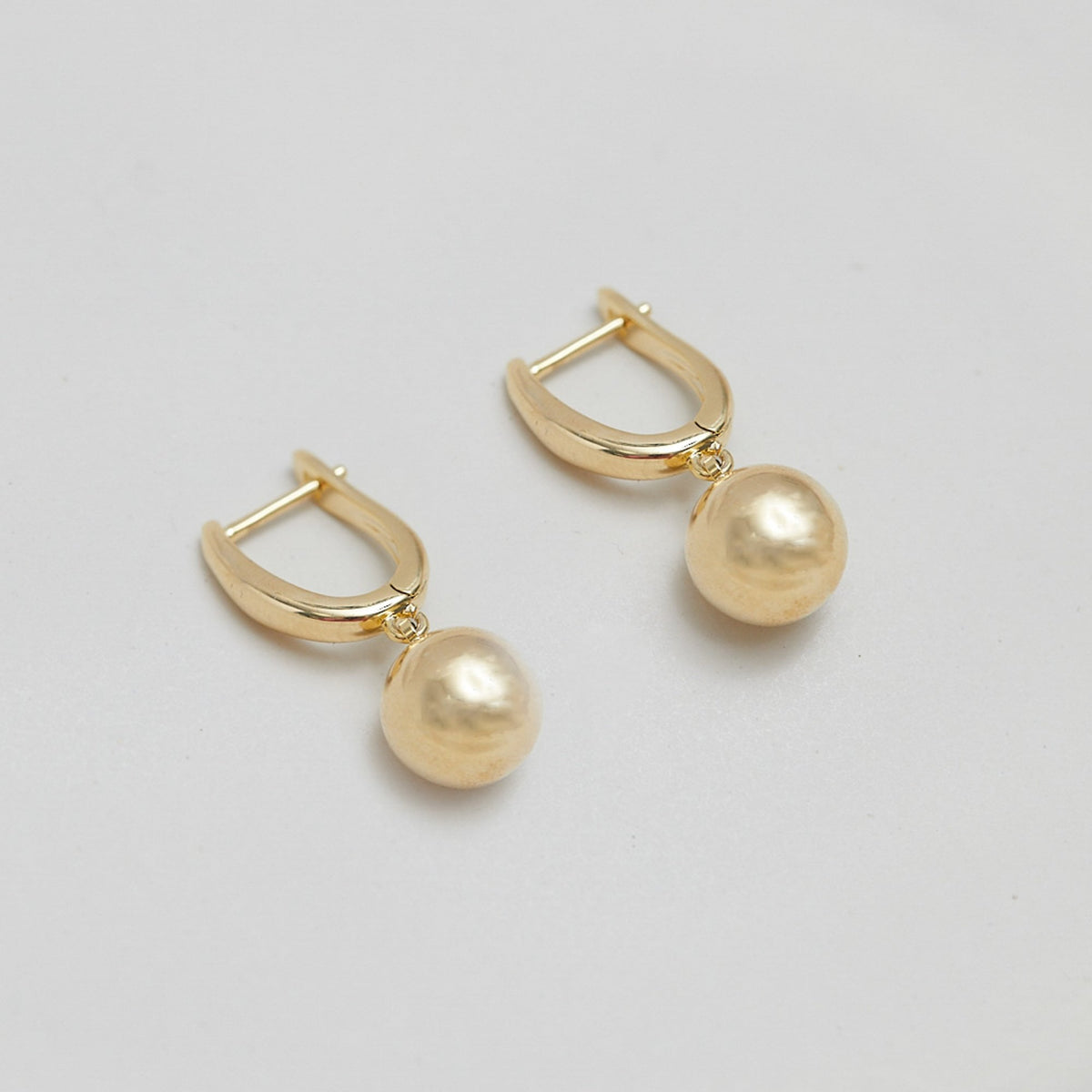 Jon Richard Gold Plated Polished Orb Earrings