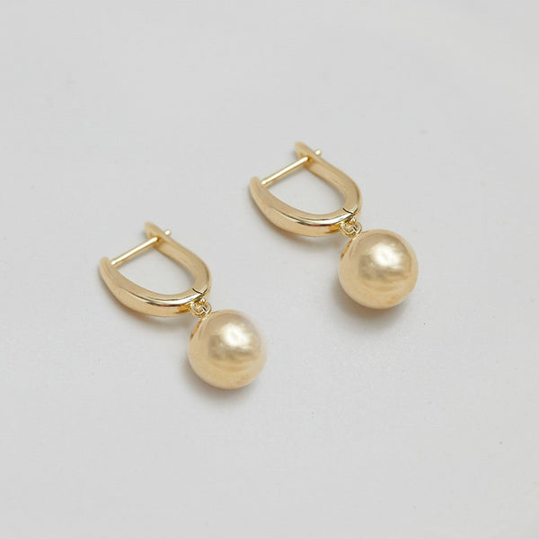 Jon Richard Gold Plated Polished Orb Earrings