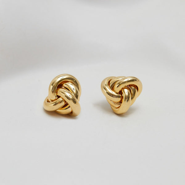Jon Richard Vintage Inspired Gold Plated Knot Stud Earrings