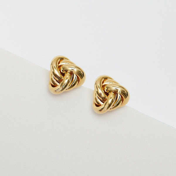 Jon Richard Vintage Inspired Gold Plated Knot Stud Earrings