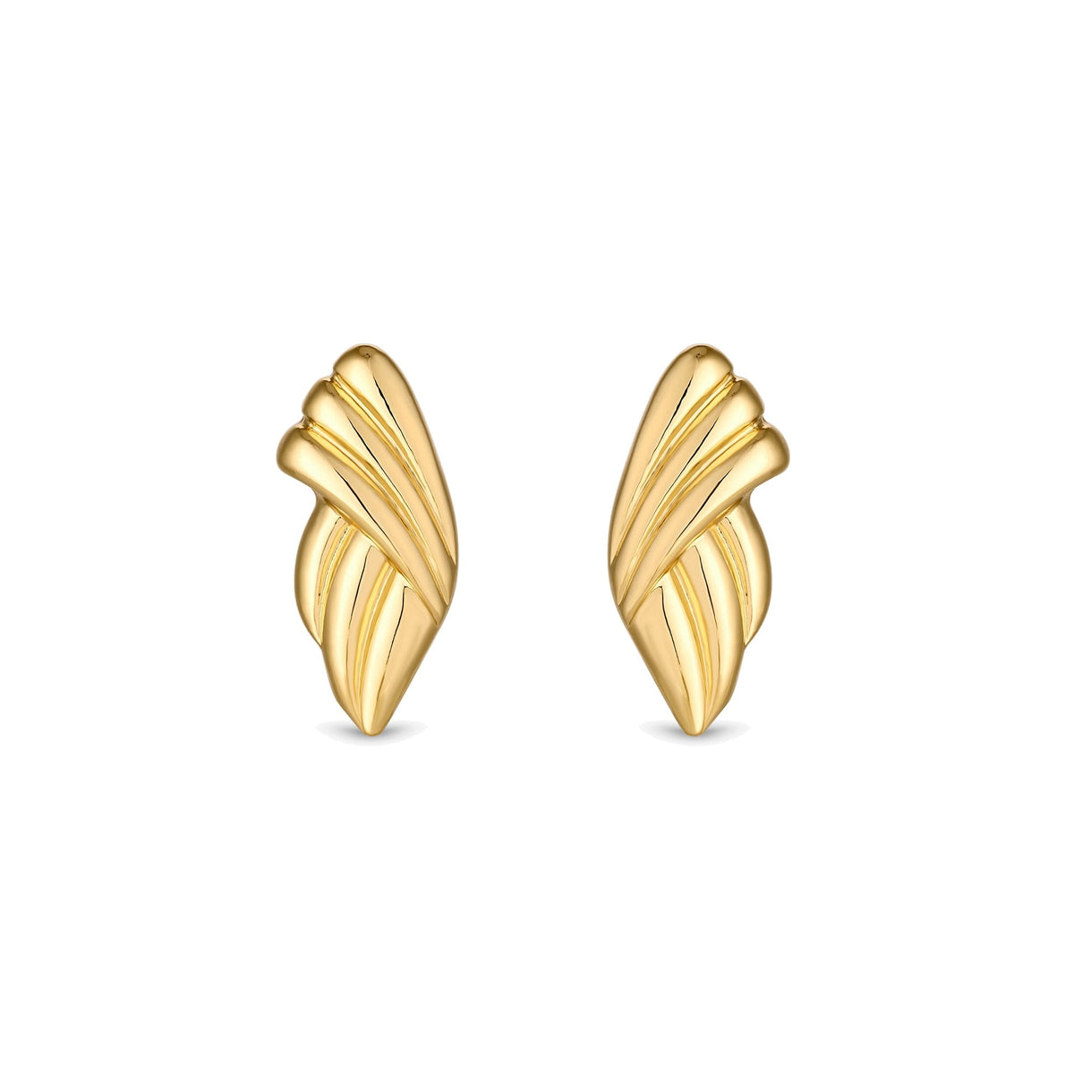 Jon Richard Vintage Inspired Gold Plated Fan Earrings