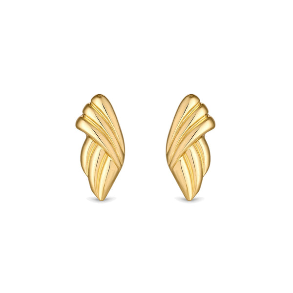 Jon Richard Vintage Inspired Gold Plated Fan Earrings