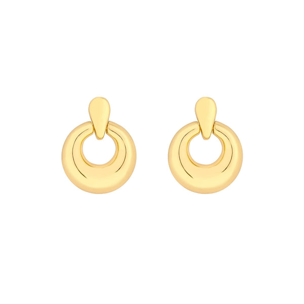 Jon Richard Gold Plated Polished Door Knocker Earrings