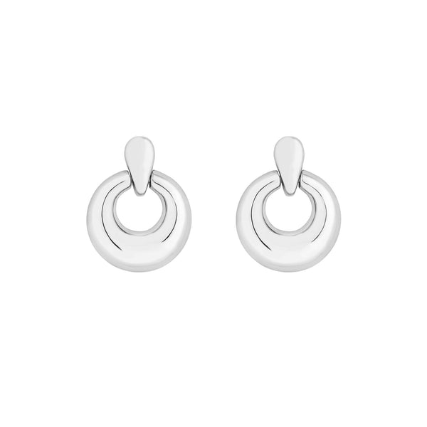 Jon Richard Silver Plated Polished Door Knocker Earrings