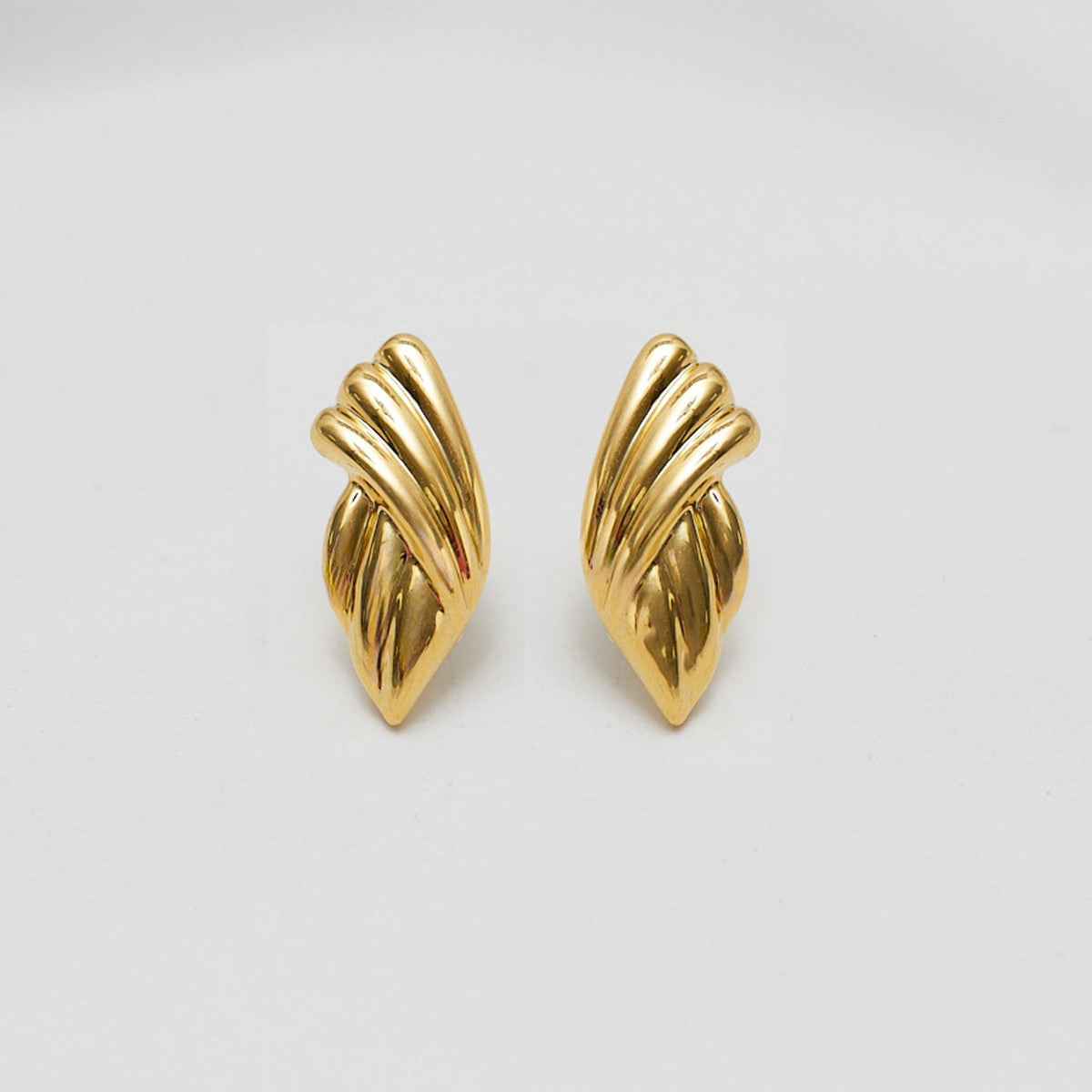 Jon Richard Vintage Inspired Gold Plated Fan Earrings