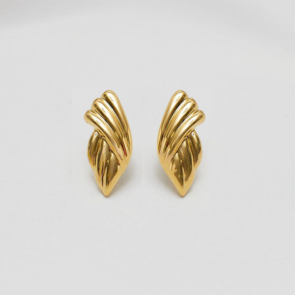 Jon Richard Vintage Inspired Gold Plated Fan Earrings