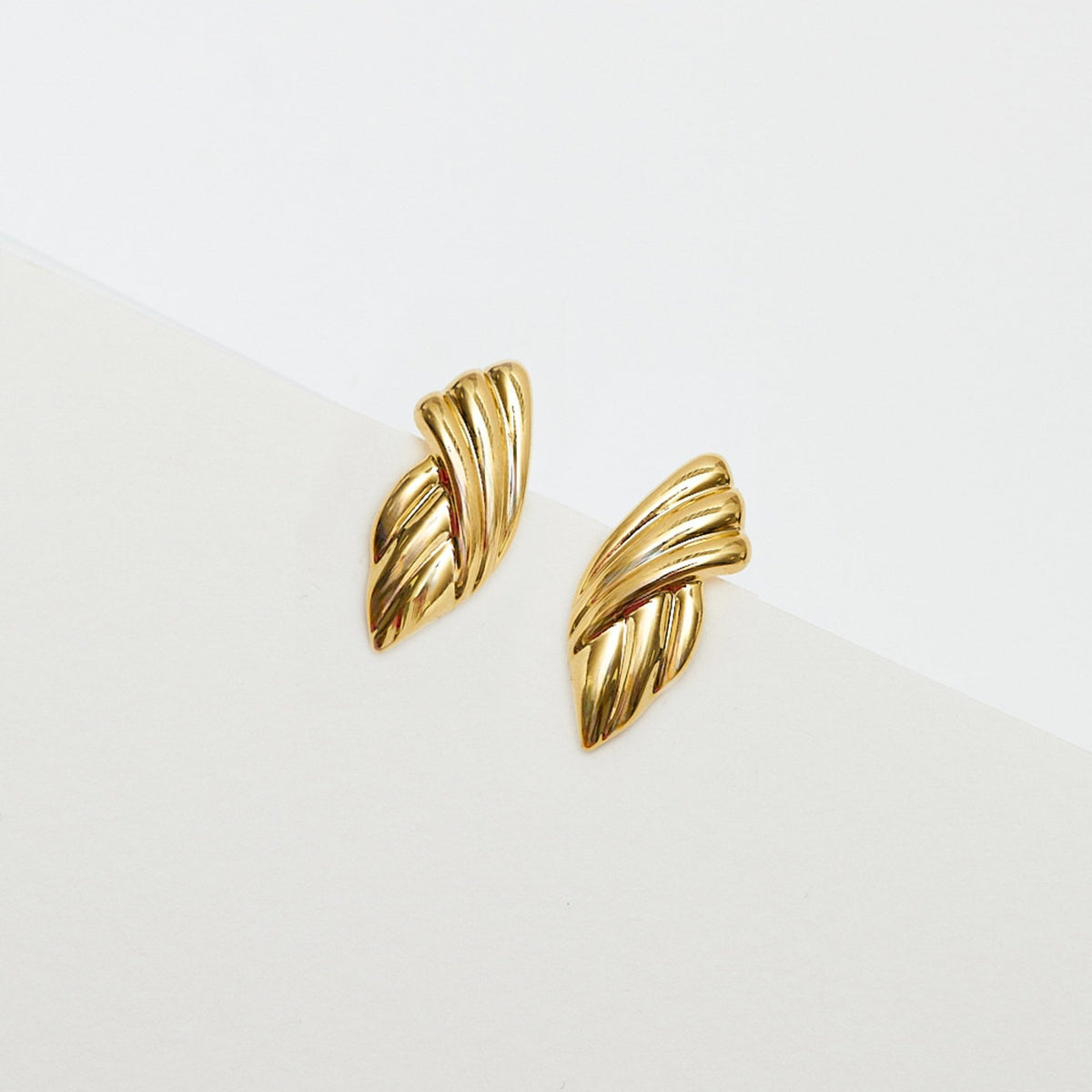 Jon Richard Vintage Inspired Gold Plated Fan Earrings