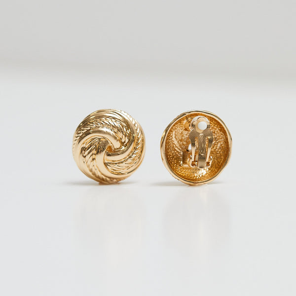 Jon Richard Vintage Inspired Gold Plated Knot Clip Earrings