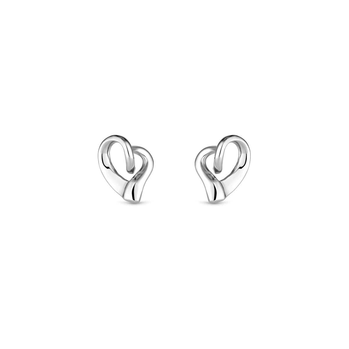 Simply Silver Sterling Silver 925 Polished Tapered heart Earrings