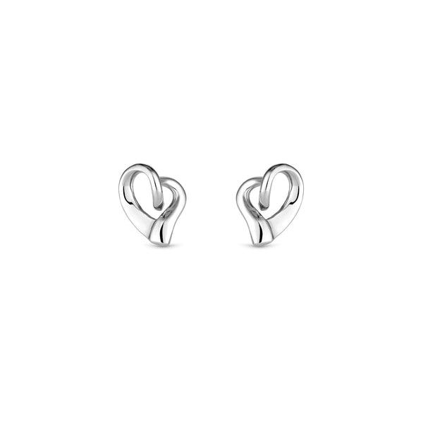 Simply Silver Sterling Silver 925 Polished Tapered heart Earrings