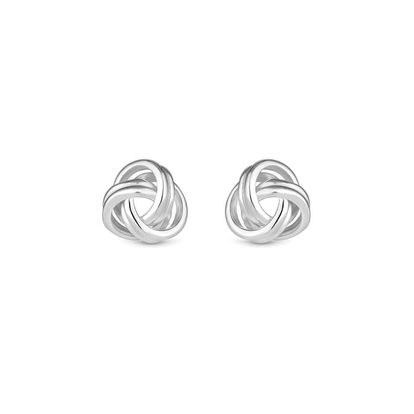 Simply Silver Sterling Silver 925 Polished Knot Stud Earrings