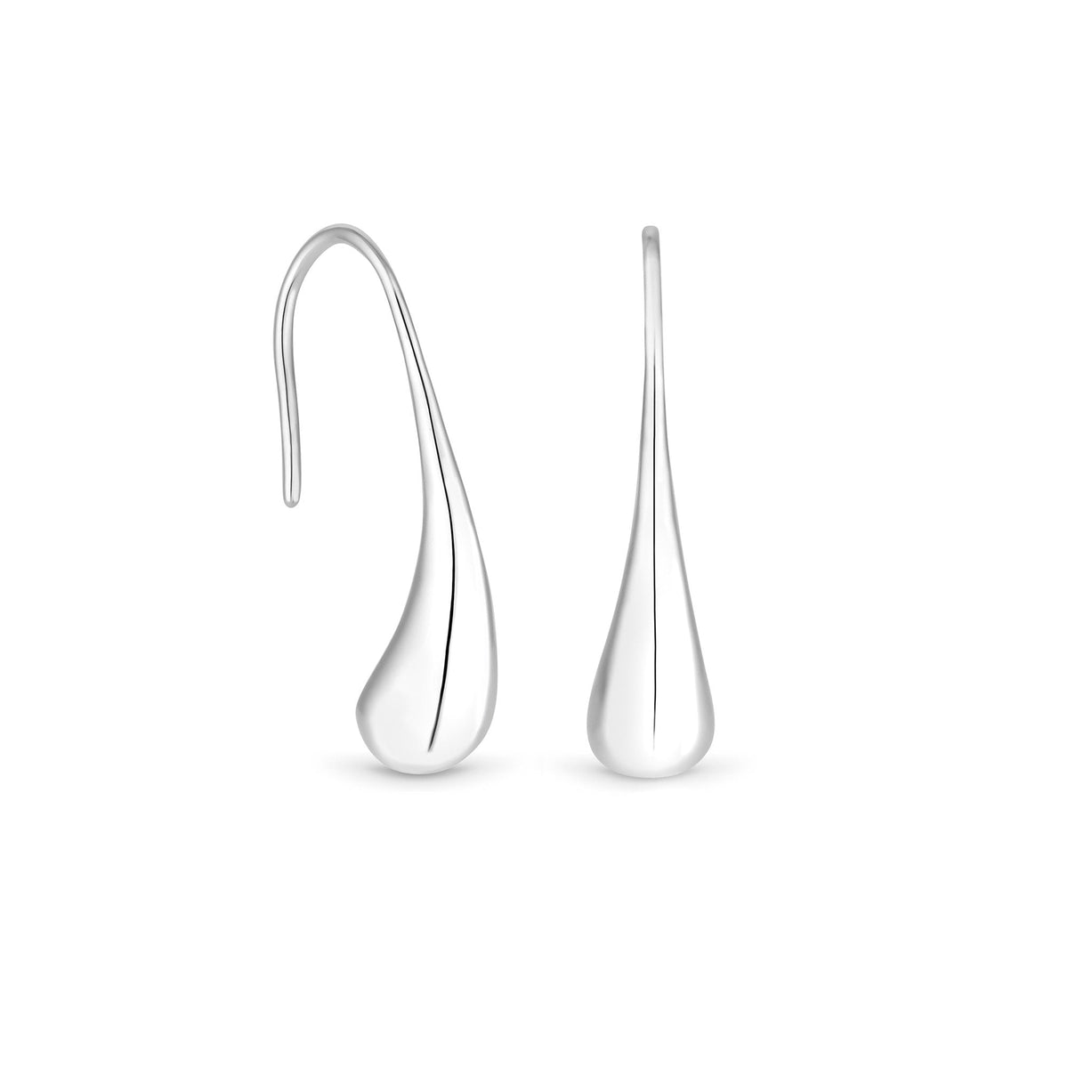 Simply Silver Sterling Silver 925 Polished Fluid Drop Earrings