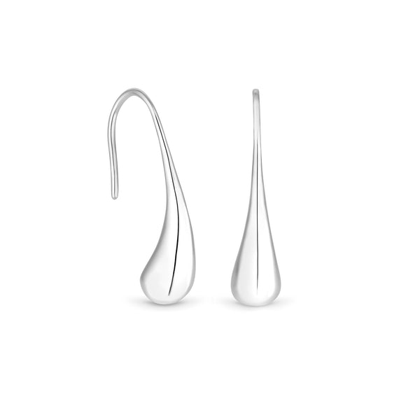 Simply Silver Sterling Silver 925 Polished Fluid Drop Earrings