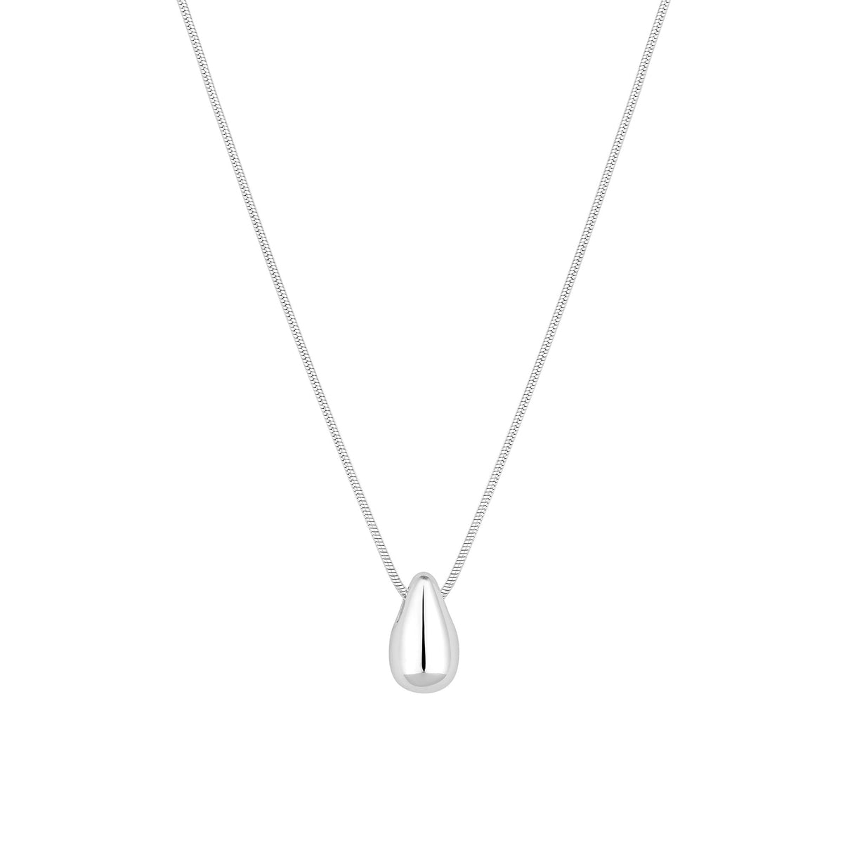 Simply Silver Sterling Silver 925 Polished Nugget Necklace