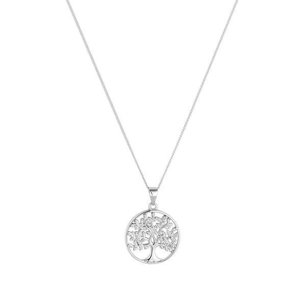 Simply Silver Sterling Silver 925 Silver Tree of Life Pendant Necklace