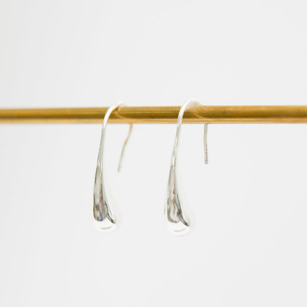 Simply Silver Sterling Silver 925 Polished Fluid Drop Earrings