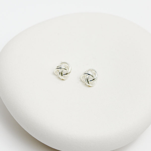 Simply Silver Sterling Silver 925 Polished Knot Stud Earrings