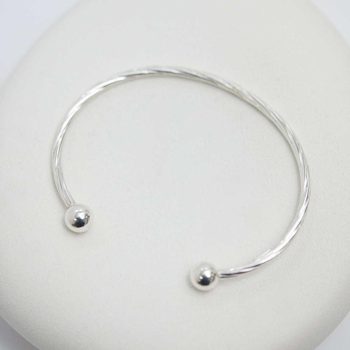 Simply Silver Sterling Silver 925 Polished Textured Cuff Bracelet