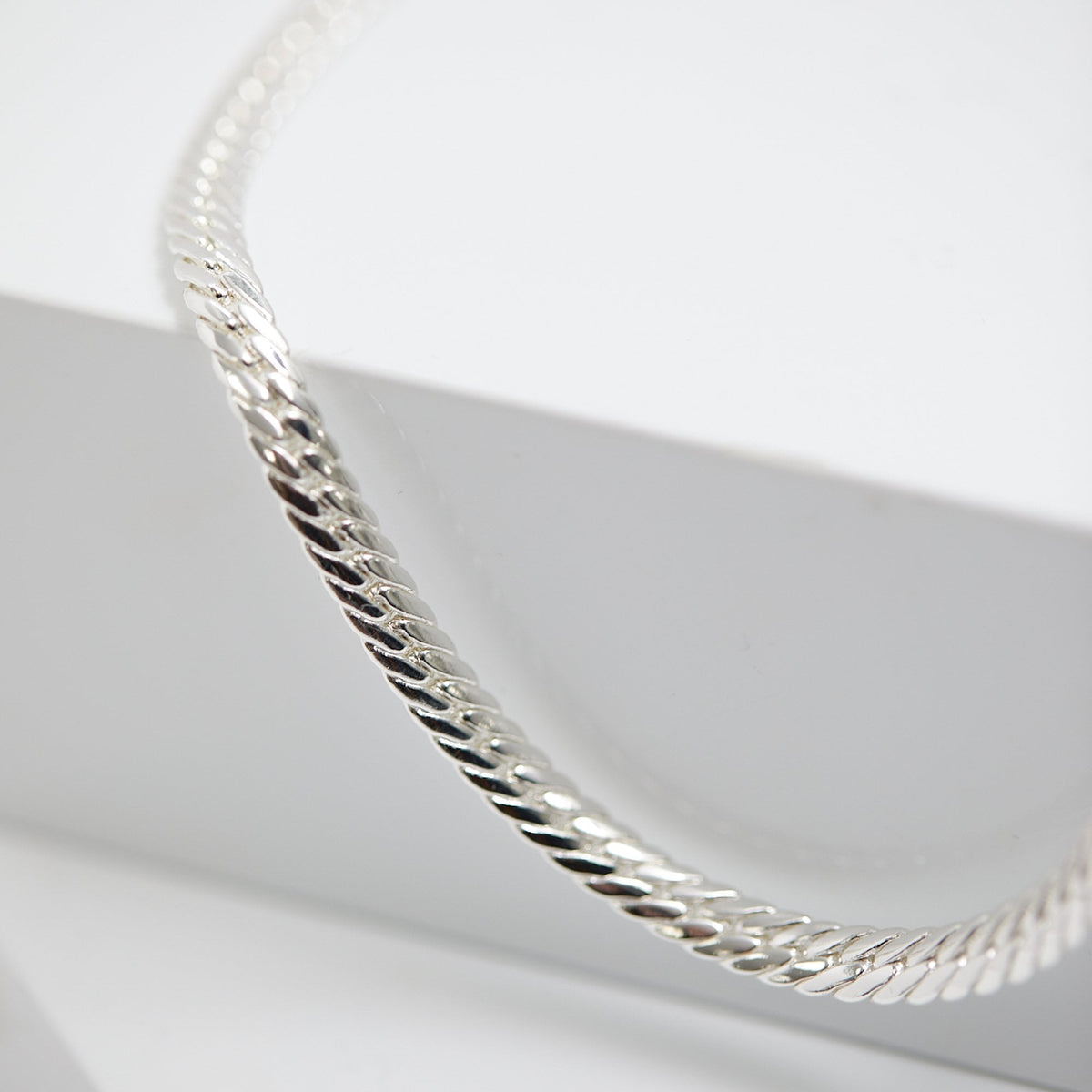 Jon Richard Silver Plated Herringbone Chain Necklace