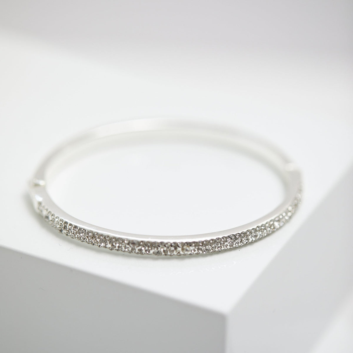 Jon Richard Silver Plated Pave Bangle