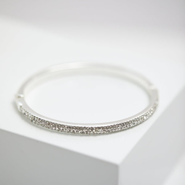 Jon Richard Silver Plated Pave Bangle