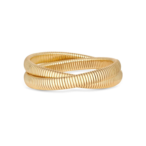 Mood Gold Spiral Double Cuff Bracelet