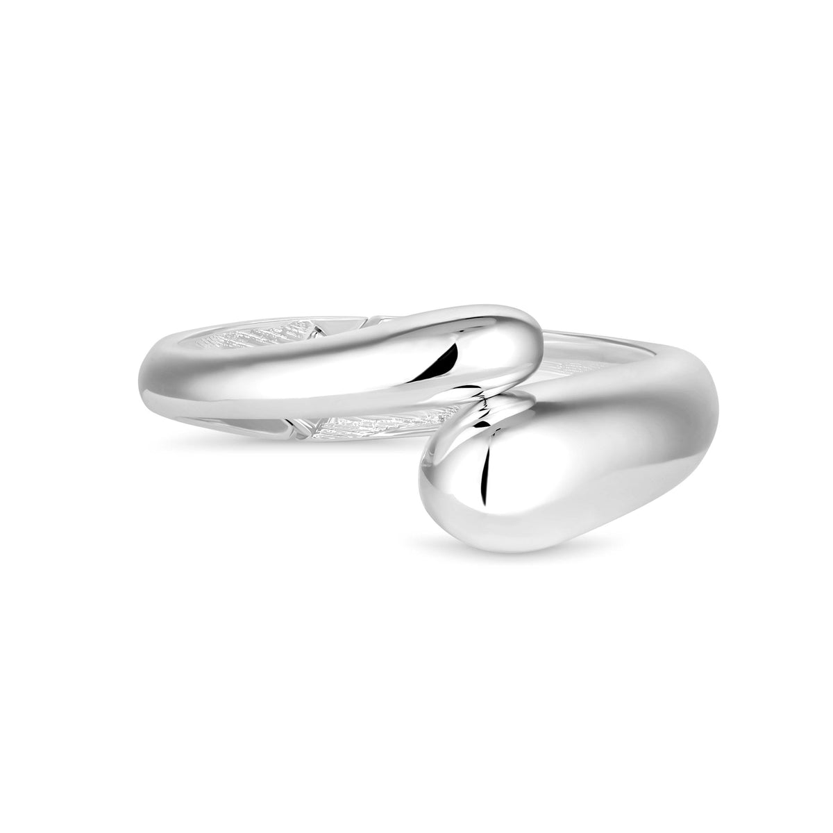 Mood Silver Polished Orb Hinge Cuff Bracelet