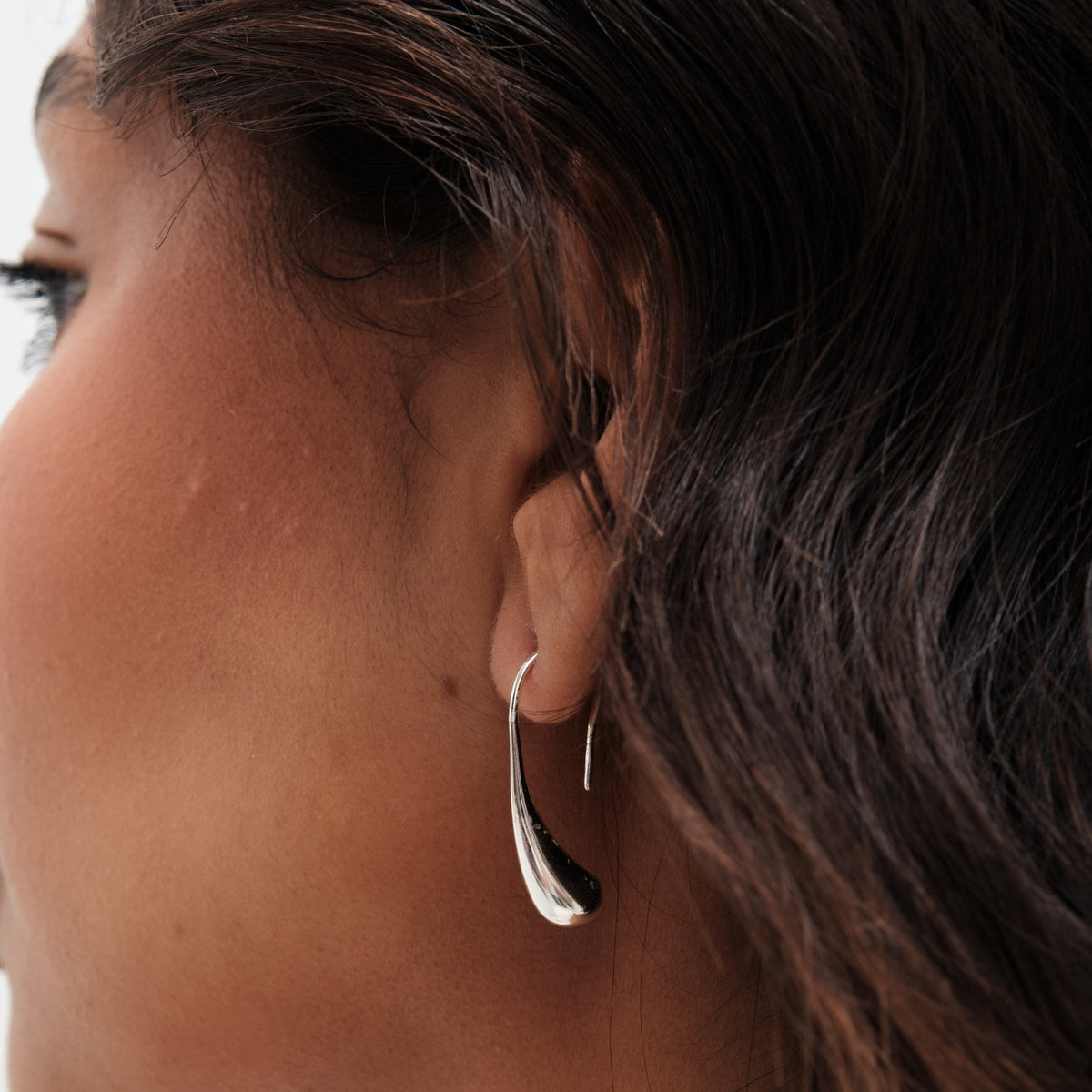 Simply Silver Sterling Silver 925 Polished Fluid Drop Earrings