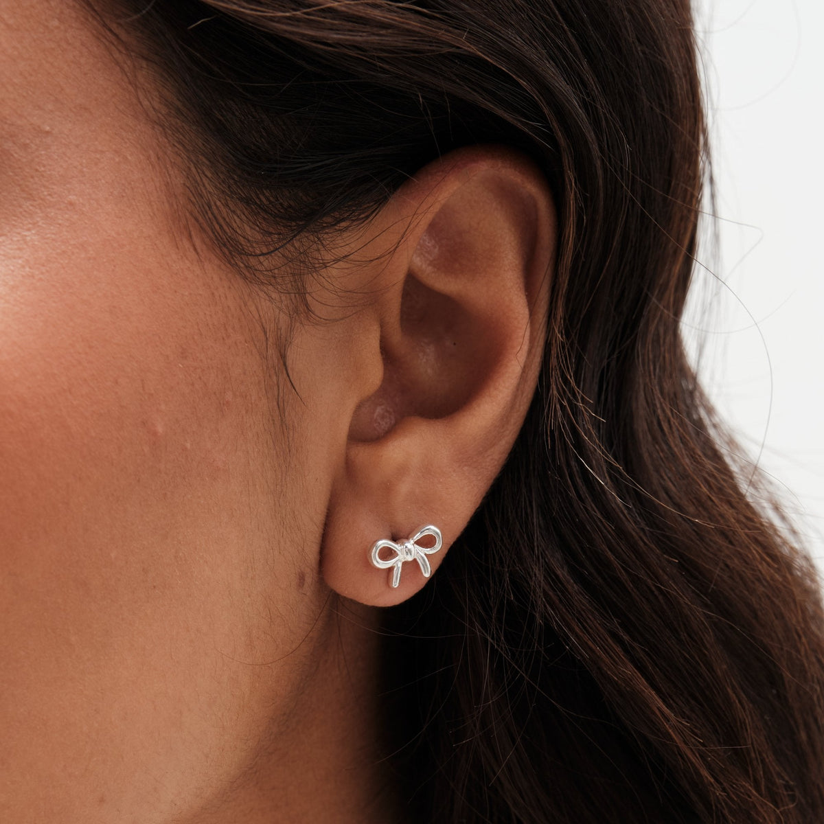 Simply Silver Sterling Silver 925 Polished Bow Stud Earrings