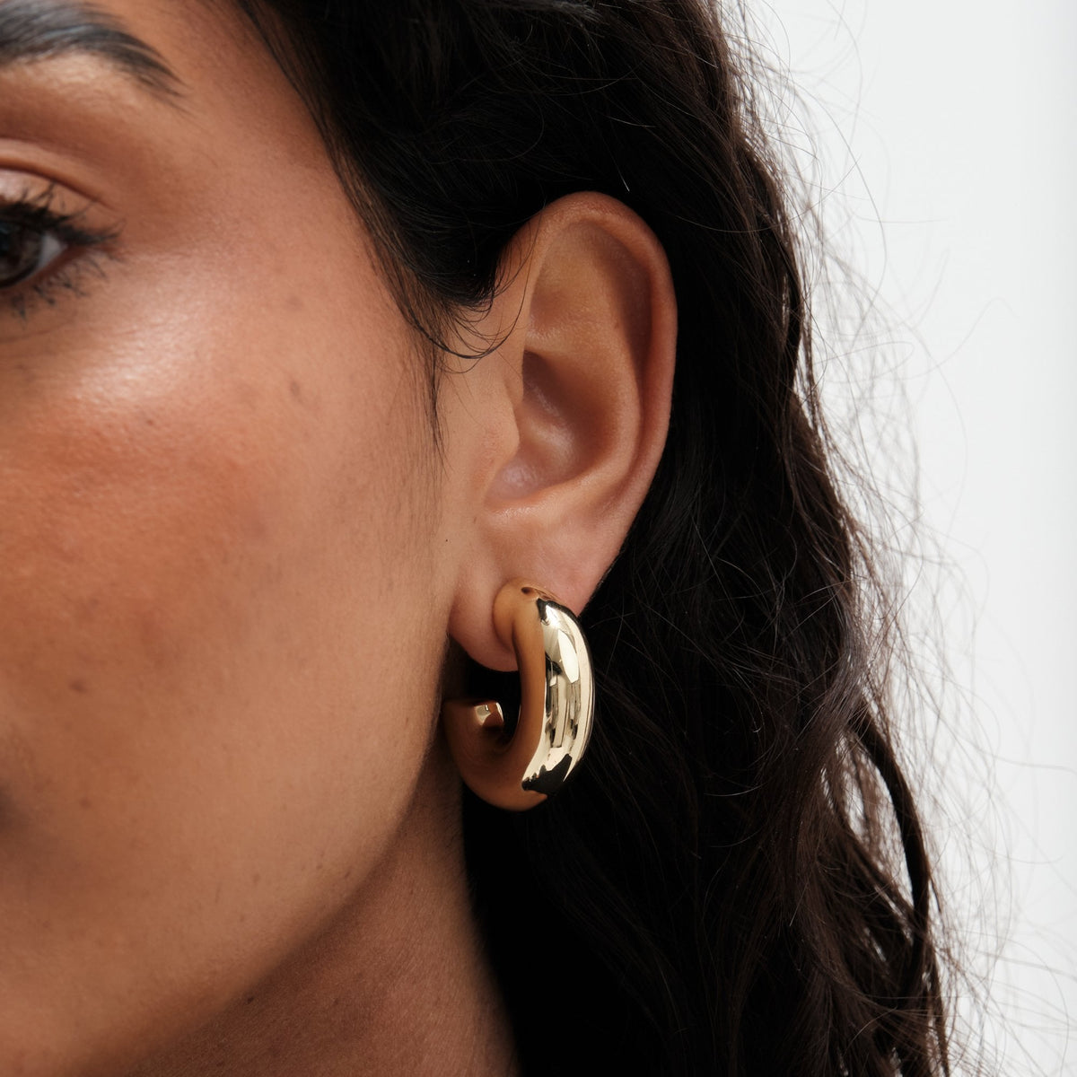 Mood Gold Recycled Chubby Hoop Earrings