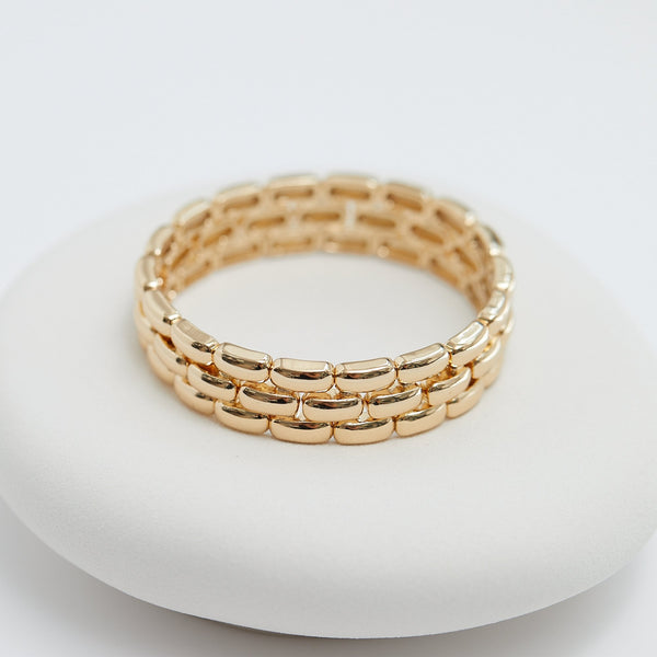 Jon Richard Gold Plated Polished Chain Stretch Bracelet