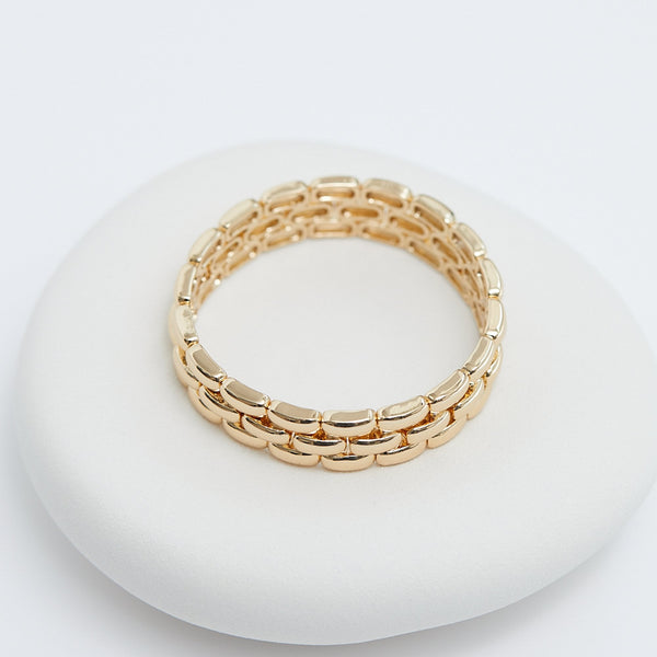 Jon Richard Gold Plated Polished Chain Stretch Bracelet