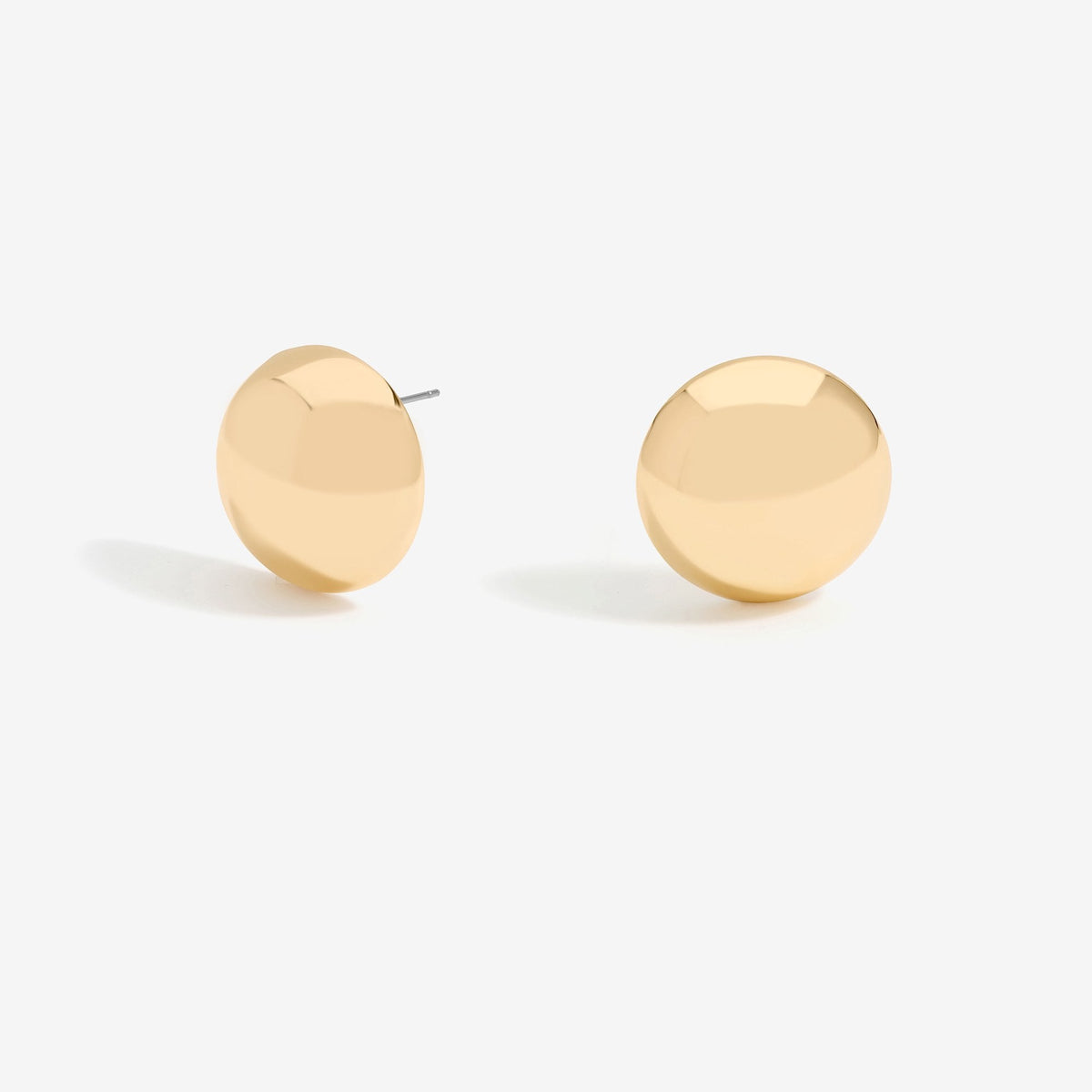Mood Recycled Gold Polished Statement Dome Stud Earrings