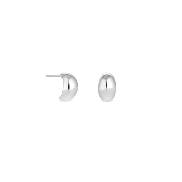 Simply Silver Sterling Silver 925 Polished Dome Hoop Earrings